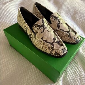 J. Crew Maison snakeskin loafers, size 8.5